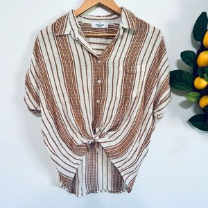 CJLA • striped button up top